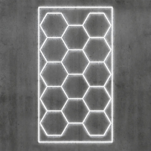 Éclairage LED hexagonal pour garage et showroom automobile ProDalle