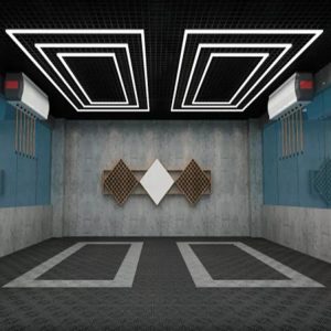 Éclairage LED hexagonal pour garage et showroom automobile ProDalle